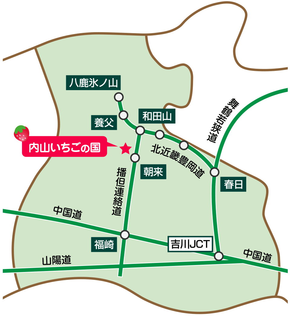 内山いちごの国 広域地図