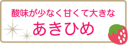 酸味が少なく甘くて大きな あきひめ